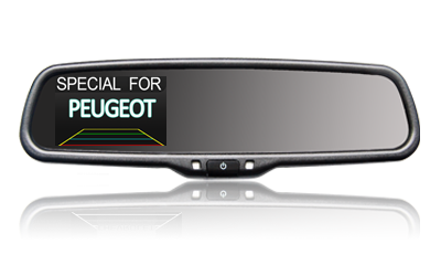 Espelho retrovisor de 3,5 polegadas monitor especial para a Peugeot, AK-035LA27